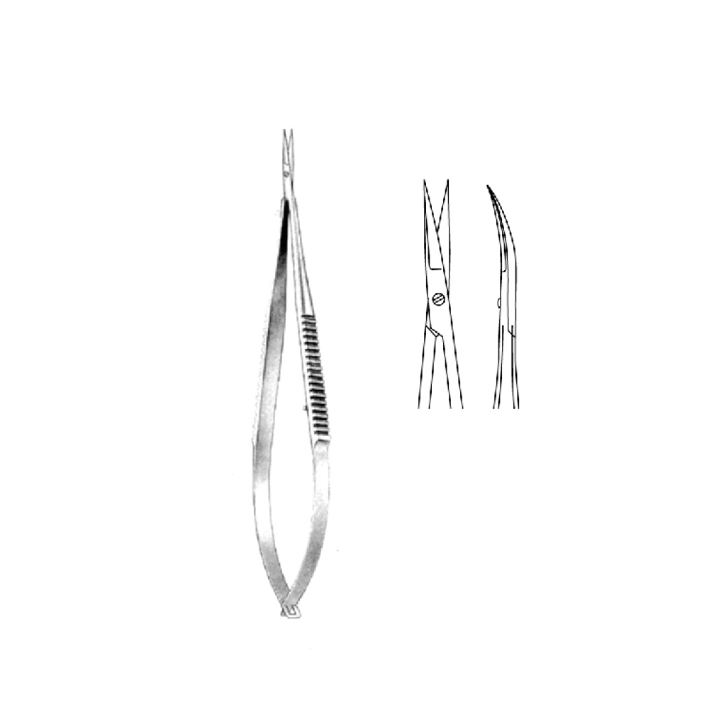 MICRO SCISSOR  CVD 15.5cm   ( 1 saw edge )