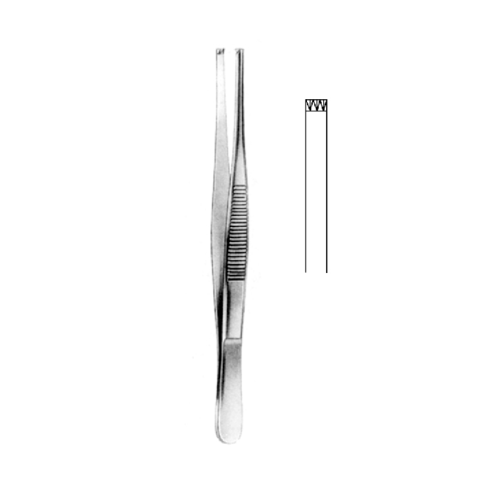 TISSUE FORCEPS STANDARD  10.0cm   TEEHT 3X4