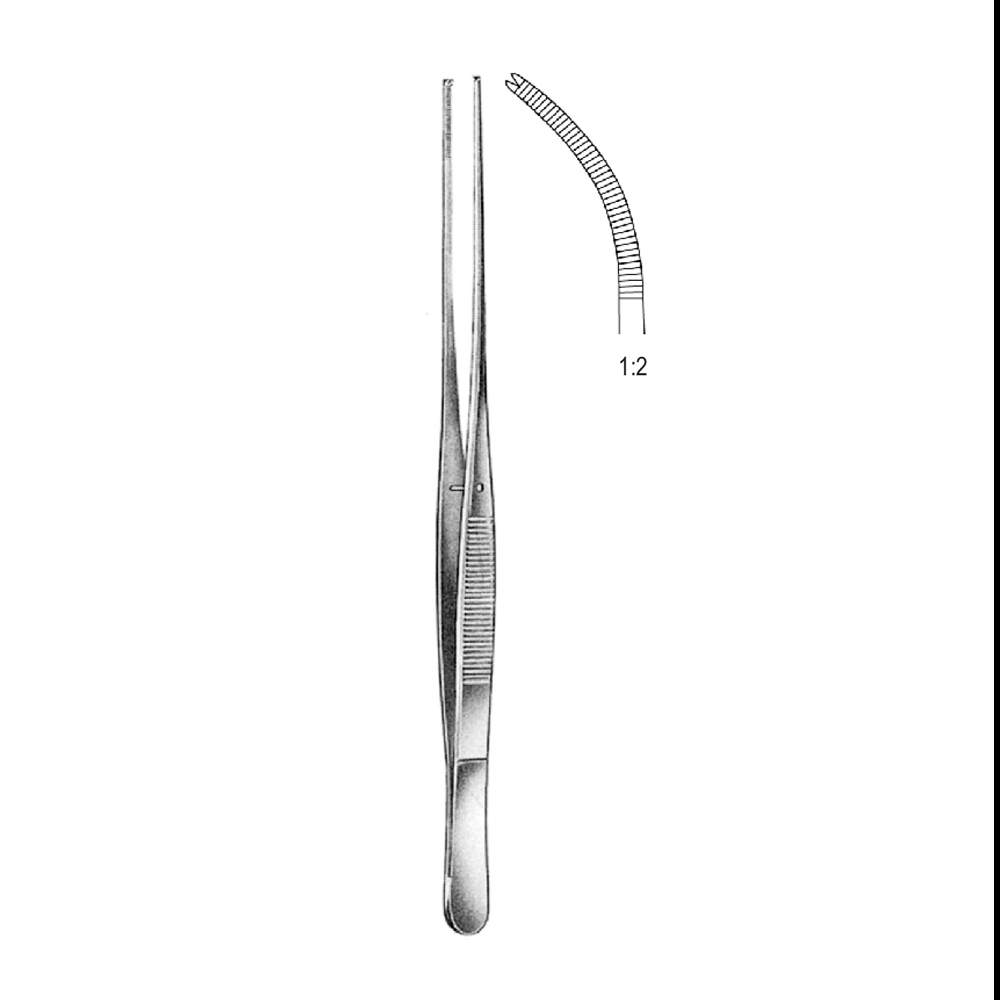 TISSUE FORCEPS  BROPHY CVD  20.0cm  TEETH 1X2