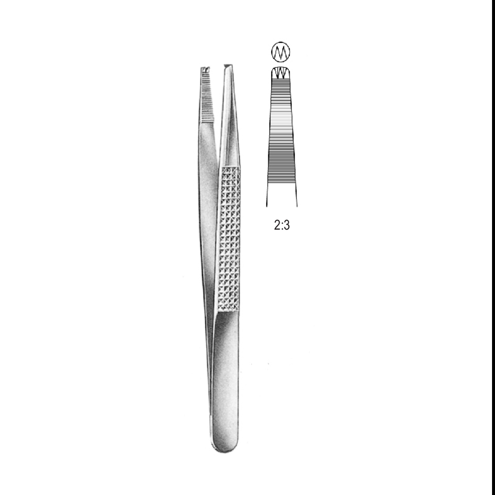 TISSUE FORCEPS  BONNEY   18.0cm  TEETH 2X3