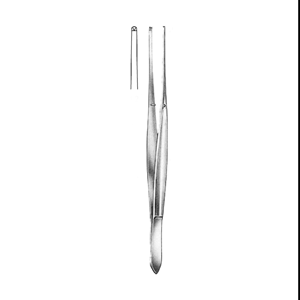 TISSUE FORCEPS  CUSHING   STR  17.5cm  TEETH 1X2