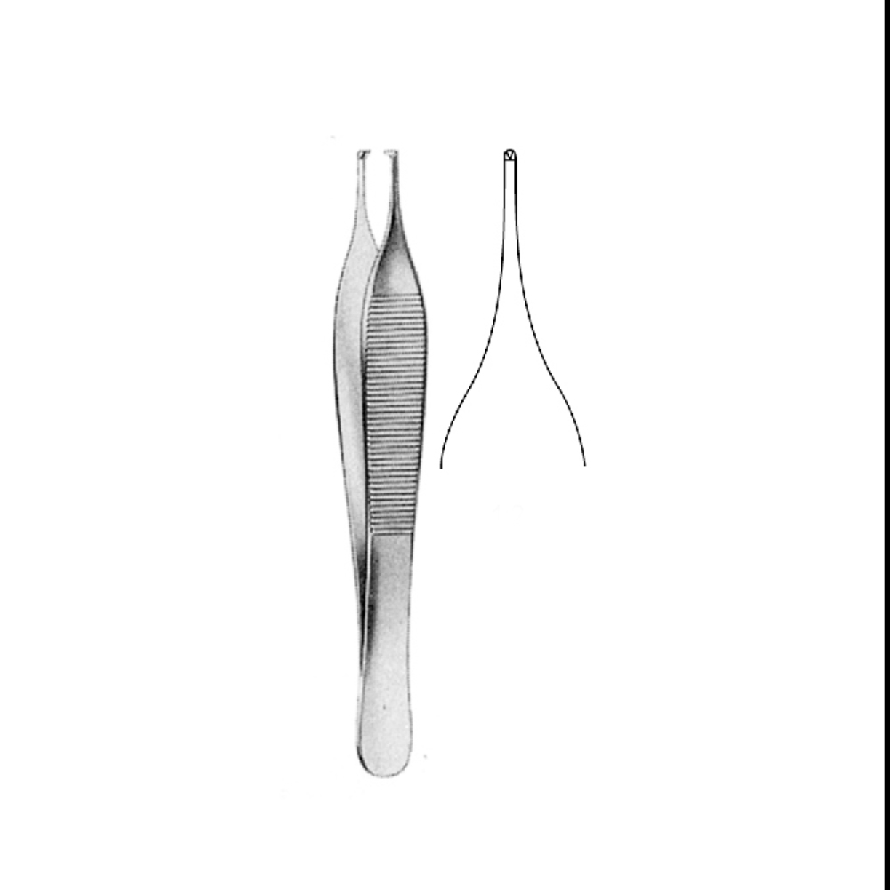 TISSUE FORCEPS  ADSON  15.0cm  TEETH 1X2