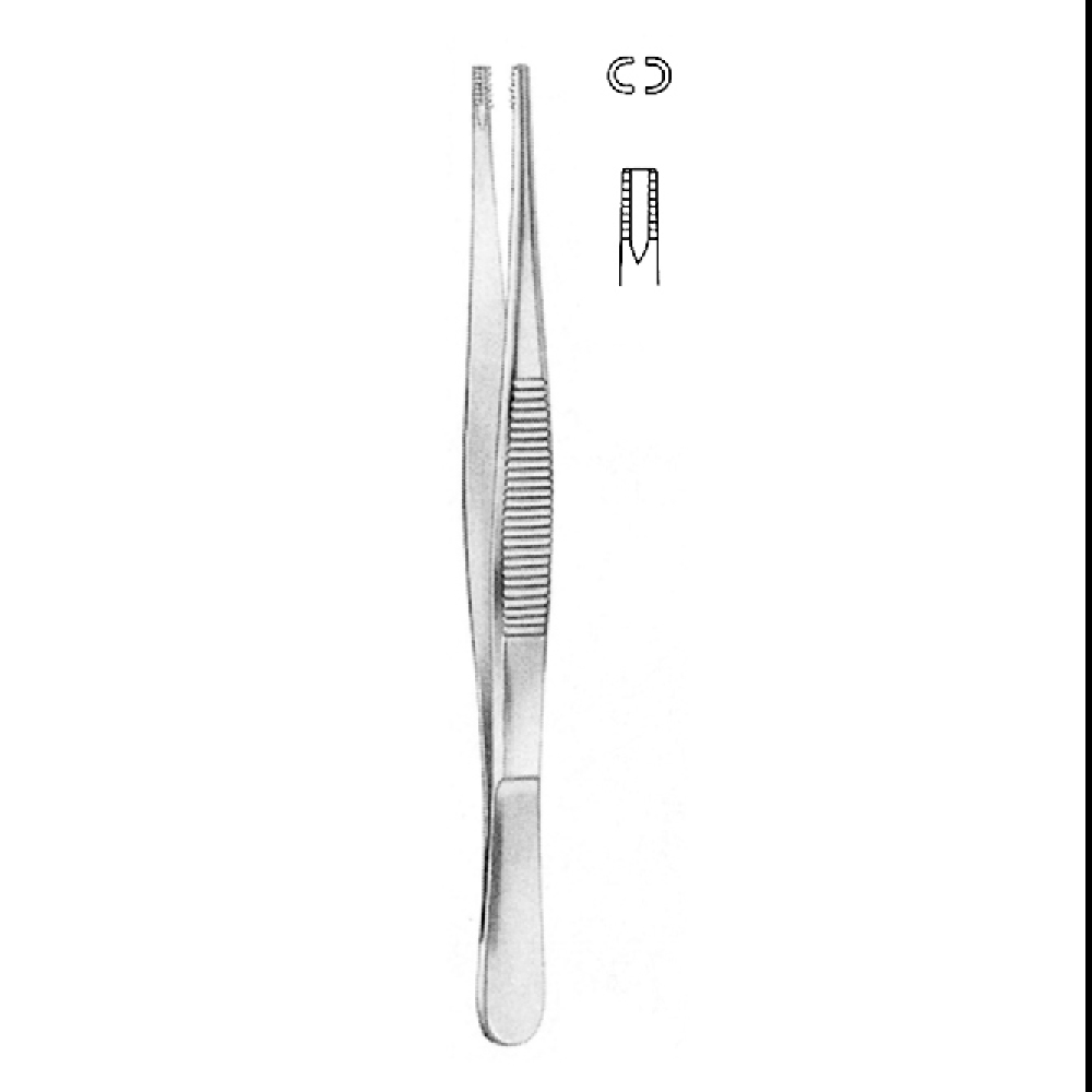 TISSUE FORCEPS BROWN  15.0cm