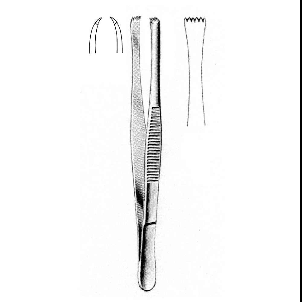 TISSUE FORCEPS LERCHE   15.0cm  TEETH  5X6